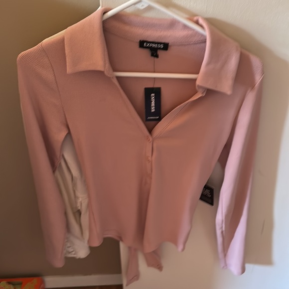Express Tops - Express polo sweater bodysuit